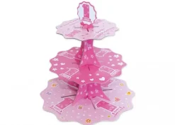 Alzata per dolci 1°compleanno rosa