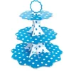 Alzate per dolci pois azzurro/bianco