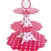 Alzate per dolci pois fucsia/bianco
