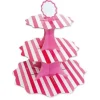 Alzate per dolci righe bianco/fucsia