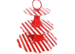 Alzate per dolci righe bianco/rosso