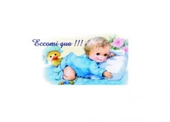 Biglietti nascita Eccomi Qua