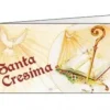 Biglietti per Cresima dorato con Simboli
