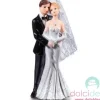 Cake topper 25° anniversario sposi argentati