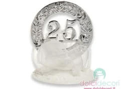 Cake topper 25° anniversario tondo