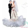 Cake topper sposi 25° argento
