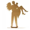 Cake topper Sposi in Metallo Dorato