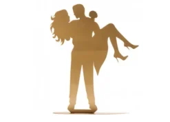 Cake topper Sposi in Metallo Dorato