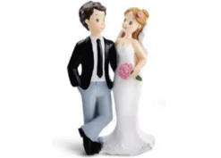 Cake topper sposi sorridenti
