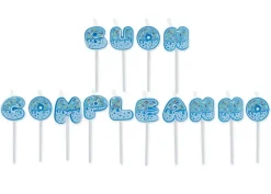 Candele Buon Compleanno Azzurre