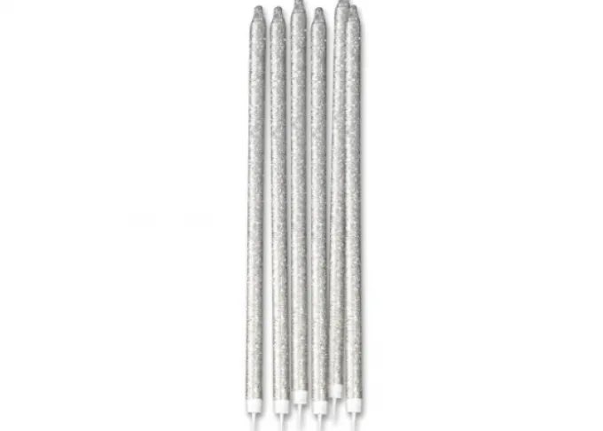Candele Matita Glitter Argento