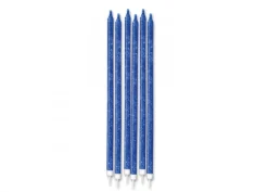 Candele matita glitter blu