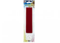 Candele matita rosso