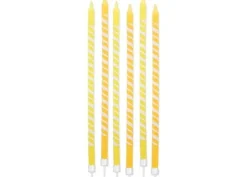 Candele spirale glitter giallo