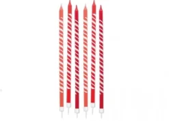 Candele spirale glitter rosso