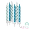 Candeline a pois acqua marina