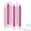 Candeline a pois fucsia
