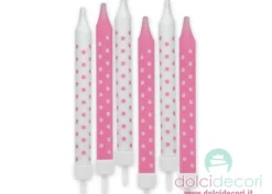 Candeline a pois rosa