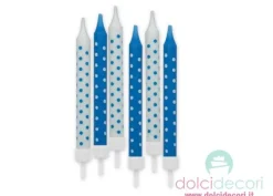Candeline a pois turchese