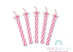Candeline stelline rosa azzurre