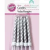 Candeline torciglione argento