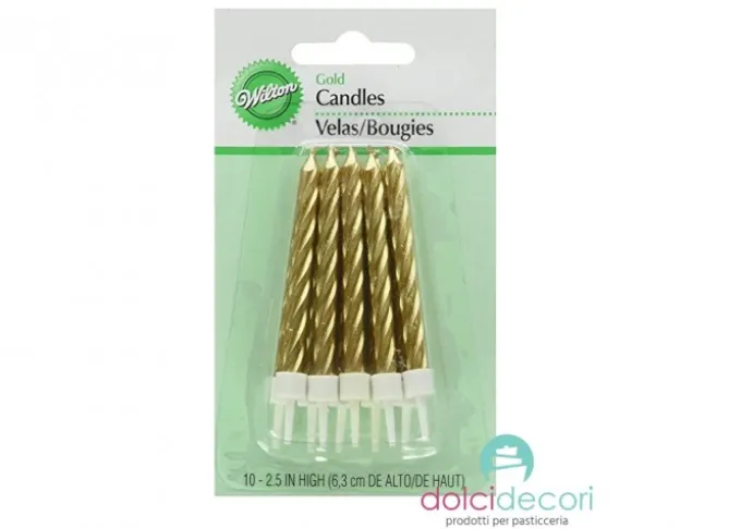Candeline torciglione oro