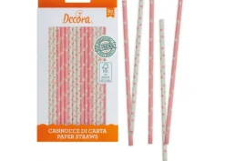 Cannucce stars pois rosa