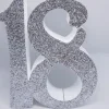 18 Compleanno glitter argento