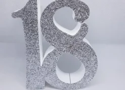 18 Compleanno glitter argento