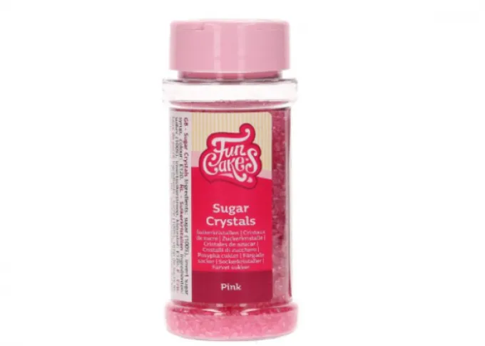 Cristalli di zucchero rosa