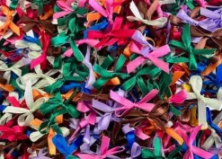 Fiocchi raso colorati 50 pezzi