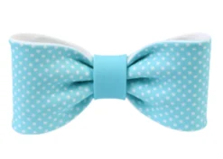 Fiocco in zucchero azzurro a Pois