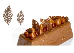 Foglie in Filigrana di cioccolato.