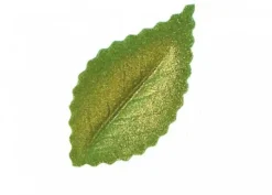 Foglie Ostia Verde Glitterate Oro