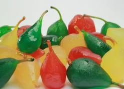 Frutta candita: pere bianche