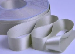 Nastro raso 25 mm grigio perla
