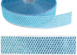 Nastro strass celeste