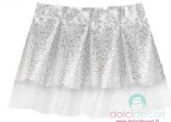 Nastro tulle sottotorta argento