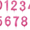 Numeri Glitterati Fucsia Rosso