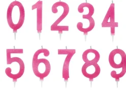 Numeri Glitterati Fucsia Rosso