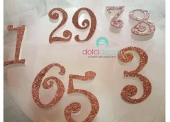 Numeri in polistirolo rosa