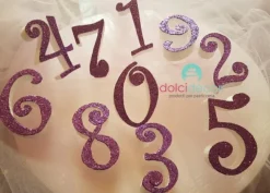 Numeri in polistirolo viola