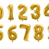 Pallone a forma di numero Oro 1 Metro