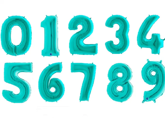 Pallone a forma di numero Tiffany 1 Metro