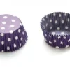Pirottini a pois viola/bianco
