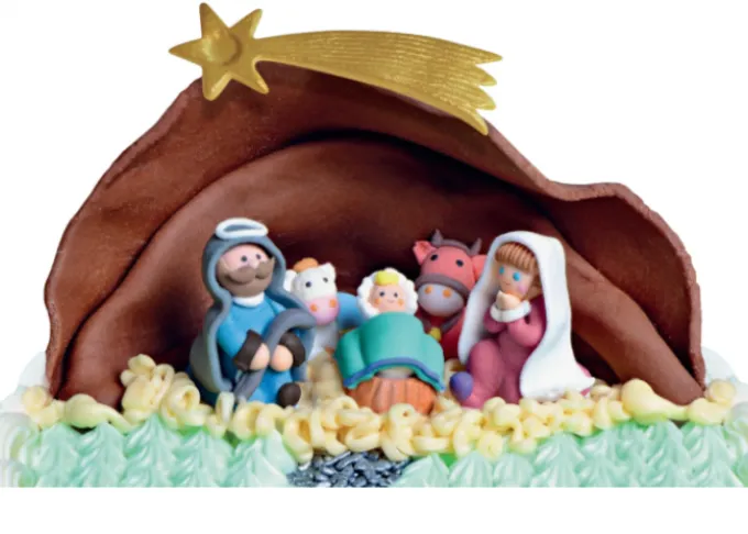 Presepe in zucchero scomposto
