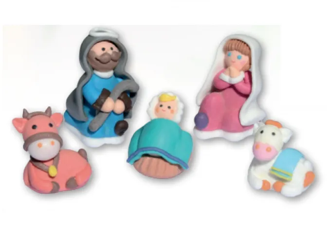 Presepe in zucchero scomposto