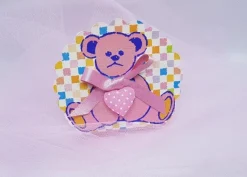 Scatolina cartone Orsetto Rosa