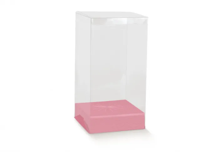 SCAT P/UOVO C/BASE FIBRA ROSA 21X40H