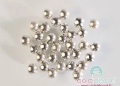 Sfere zucchero argento medio